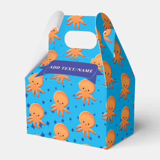 Schattigee Baby Octopus Blue Ocean Custom Bedankdoosjes (Achterkant)