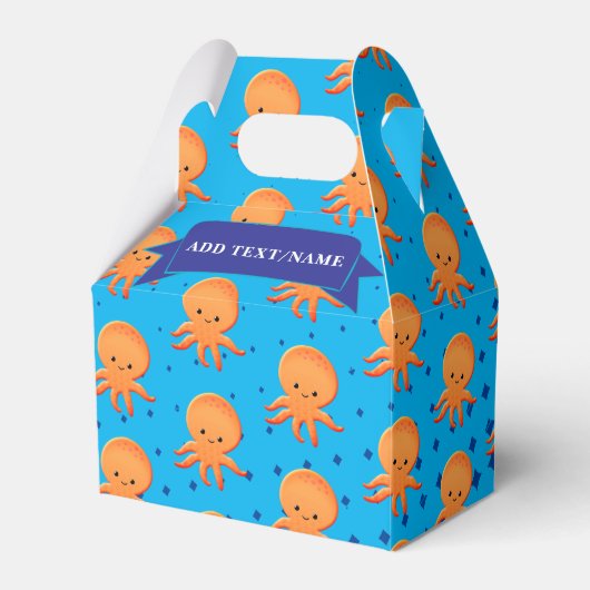 Schattigee Baby Octopus Blue Ocean Custom Bedankdoosjes (Voorkant Zijde)