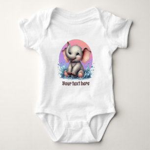 Schattigee baby olifant aanpasbare meisjes romper