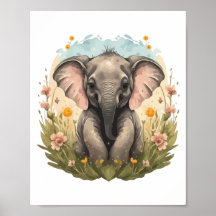 Schattigee Baby Olifant Kalf Wildflower Wanderlust