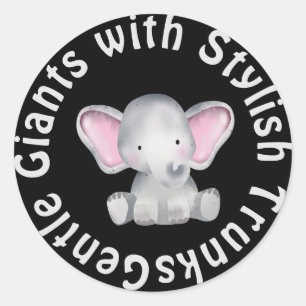 Schattigee baby olifant kinder stickers