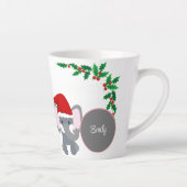 Schattigee Baby olifant met een kerst Pet naam Latte Mok (Rechts)