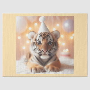 Schattigee Baby onthult neutrale gele Baby-tijger Tissuepapier