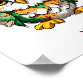 Schattigee Baby Owl aangepaste naam Poster (Hoek)