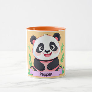 Schattigee Baby Panda aangepaste naam Mok