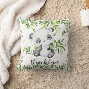 Schattigee Baby Panda Beer Groene Bamboe Groen Kwe Kussen