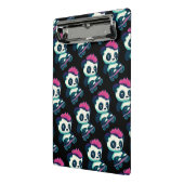 Schattigee Baby Panda met mohawk | Schaatser Panda Mini Klembord (Angled2)