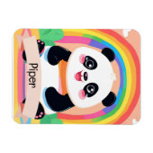 Schattigee Baby Panda Rainbow Magneet (Horizontaal)