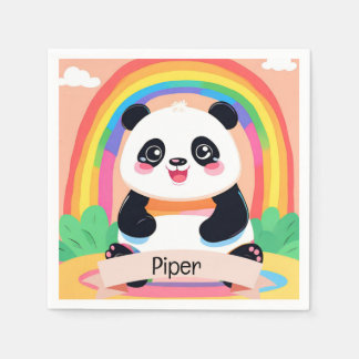 Schattigee Baby Panda Rainbow Servet
