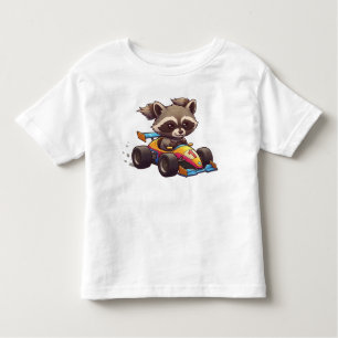 Schattigee Baby Raccoon Race autocoureur Kinder Shirts