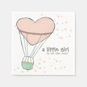 Schattigee Baby Roze Hete Luchtballon Baby shower Servet