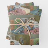  Schattigee Baby Spelen in Wieg, Kind Nap Time Inpakpapier Vel (In situ)