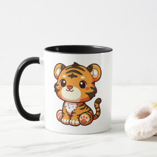 Schattigee Baby Tiger Cartoon Mok