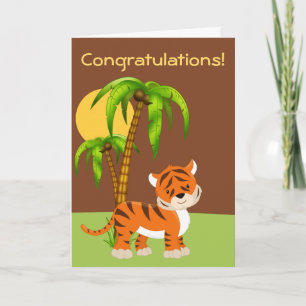 Schattigee Baby Tiger Wenskaart Kaart