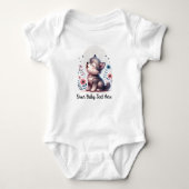 Schattigee Baby Wolf Howling Romper (Voorkant)
