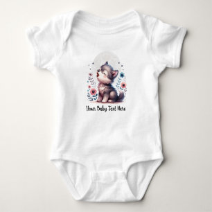 Schattigee Baby Wolf Howling Romper