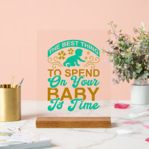 Schattigee baby Word Art Inspiration kinderkamer Acryl Bord