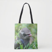 Schattigee Baby Yellow Cedar Waxwing Bird Draagtas (Voorkant)