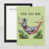 Schattigee baby zebra Bericht toevoegen Notitiekaartje (Voorkant / Achterkant)