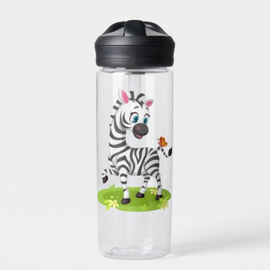 Schattigee Baby Zebra Cartoon-23960 Waterfles (Voorkant)