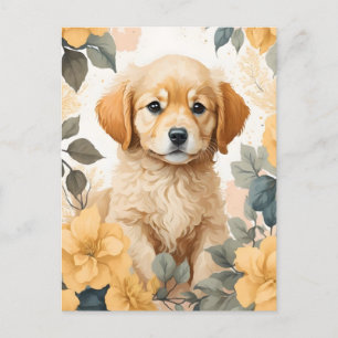 Schattigee babydieren   Golden Retriever Puppy Briefkaart