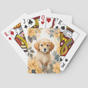 Schattigee babydieren   Golden Retriever Puppy Pokerkaarten