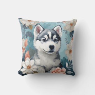 Schattigee babydieren Husky Puppy Kussen