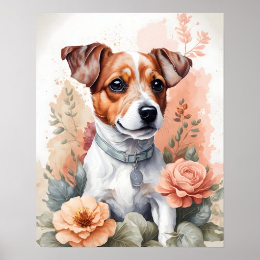 Schattigee babydieren | Jack Russell Terrier Puppy Poster (Voorkant)