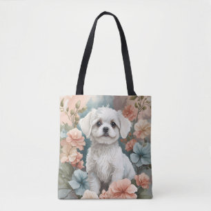 Schattigee babydieren   Schattigee witte maltese p Draagtas