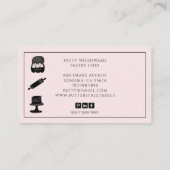Schattigee Baker Pastry Chef Baking Utensils Roze Visitekaartje (Achterkant)