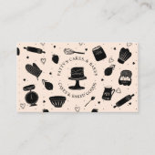 Schattigee bakker gebak Chef Bakken Utensils Light Visitekaartje (Voorkant)