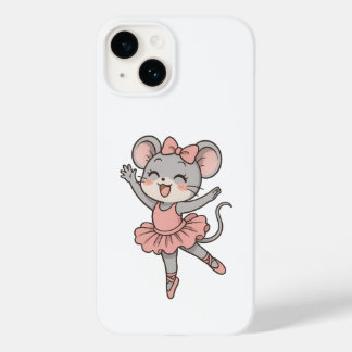 Schattigee Ballerina Muis Telefoonhoes Manga Style Case-Mate iPhone 14 Hoesje
