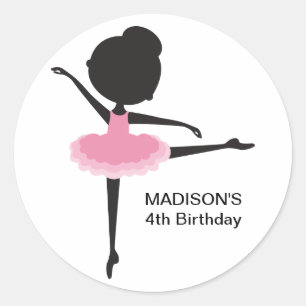 Schattigee Ballerina Verjaardagsgunst Stickers