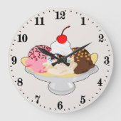 Schattigee banaan split ijs grote klok (Voorkant)