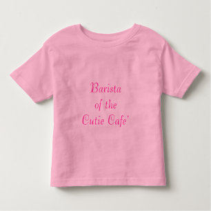 Schattigee barista van het cutie cafe 'citaat kinder shirts