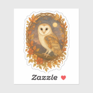 Schattigee Barn Owl Sticker voor Laptops, Journals