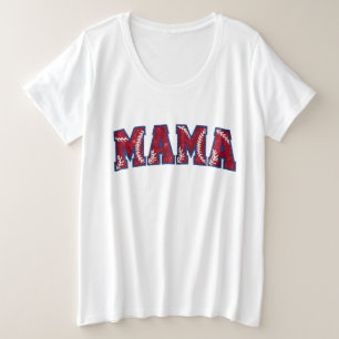 Schattigee Baseball sport Mama Grote Maat T-shirt
