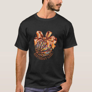 Schattigee Basketbal Bow Mom Verjaardag Meisje Coq T-shirt