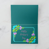 Schattigee Basset Puppy Op Bloemrijke Moederdag Ka Kaart (Binnen)