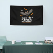 Schattigee Batty voor baby's Arbeid en bevalling V Spandoek (Beurs)