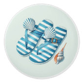 Schattigee Beach House teenslippers Keramische Knop (Voorkant)