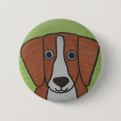 Schattigee Beagle Button Pin (Voorkant)