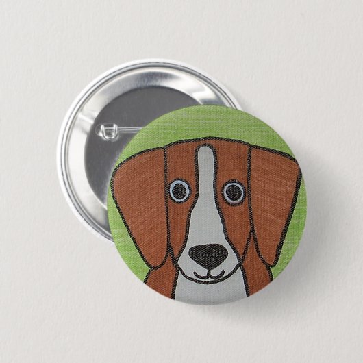 Schattigee Beagle Button Pin (Voorkant /achterkant)