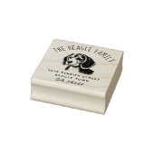 Schattigee Beagle familienaam retouradres Rubberstempel (Stempel)