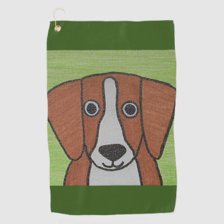 Schattigee Beagle golfhanddoek