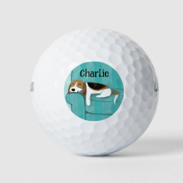 Schattigee Beagle Hondenliefhebber Custom Golfballen