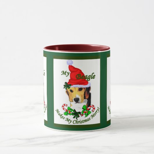 Schattigee Beagle kerstcadeaus Mok (Midden)