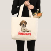 Schattigee Beagle Lover Gift Puppy Dog Grote Tote Bag (Voorkant (product))