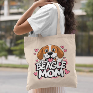 Schattigee Beagle Mom Hondenliefhebber Gifts Carto Tote Bag