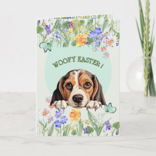Schattigee Beagle Pasen Kaart